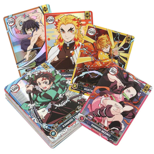 50PCS Demon Slayer Cards English Version SSR Card Ultra Rare Card