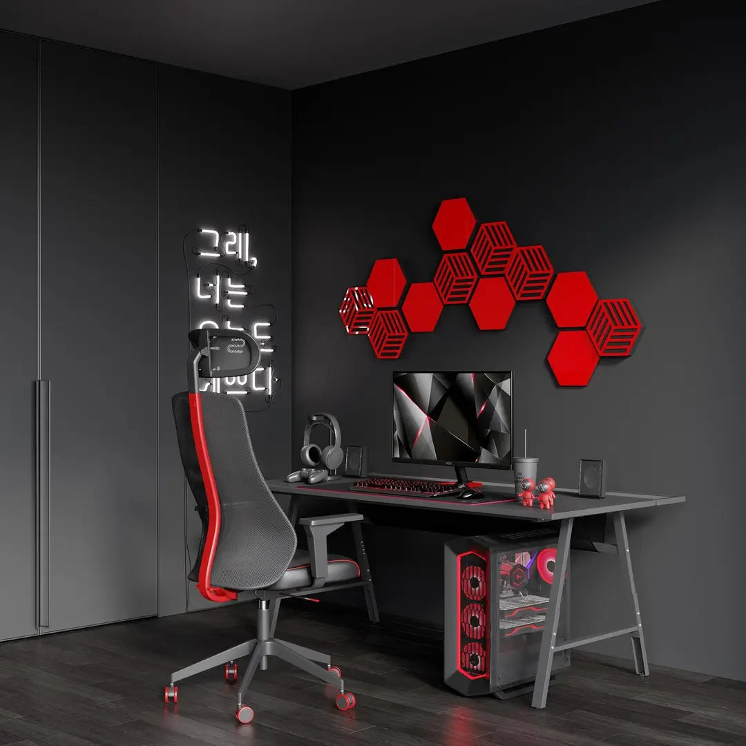 12 Pack – Acoustic Hexagon Wood Panels | 3D Wall Decor