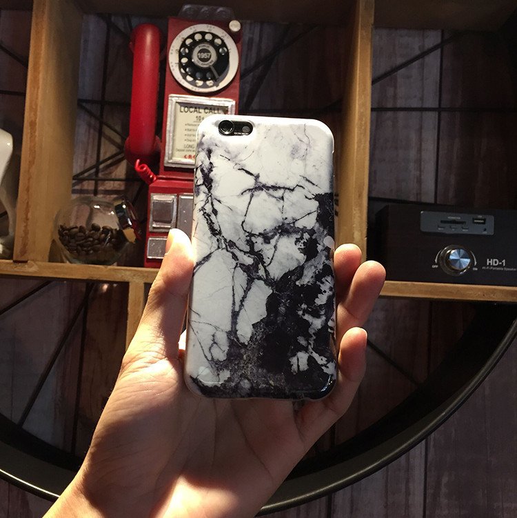 Black and White Marble iPhone Case