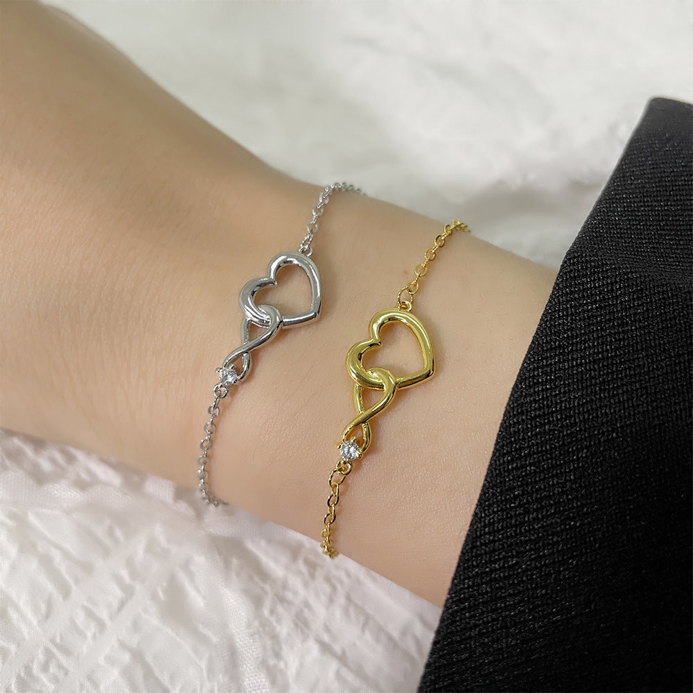 Heart-shape Bracelet Fashion Jewelry Versatile Love Bracelet Gift For