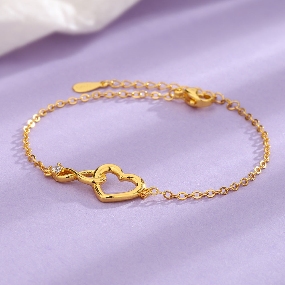 Heart-shape Bracelet Fashion Jewelry Versatile Love Bracelet Gift For