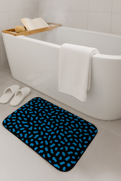 Blue camouflage Bathmat