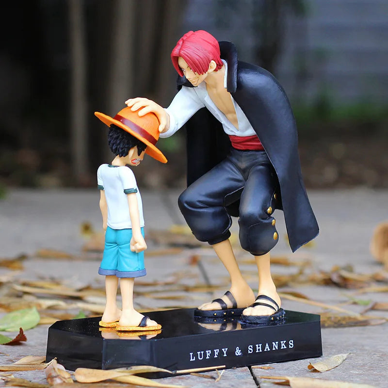 17Cm Anime Figure One Piece Luffy Four Emperors Shanks Straw Hat Luffy