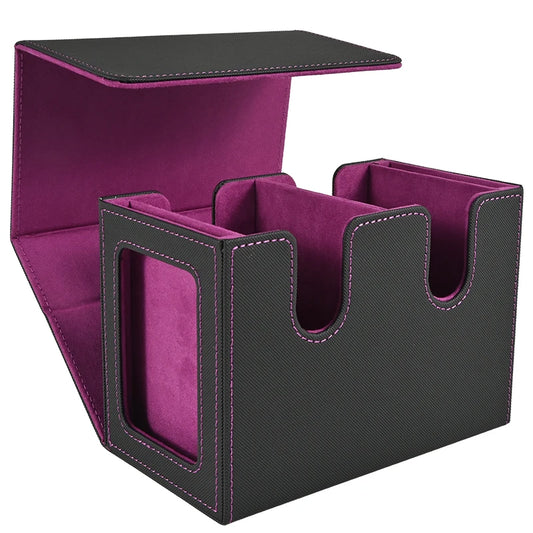 Deck Box with 2 Commander Display, Double Deck Box for 140+ Single