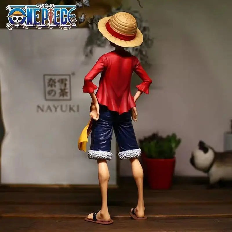 Hot 28cm  One Piece Anime Figure Confident Smiley Luffy Three Form