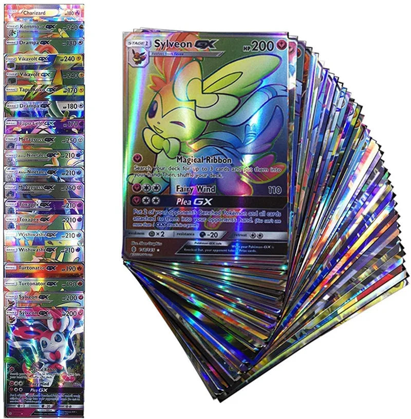 20Pcs English Pokemon Cards GX Tag Team Vmax EX Mega Shining Game