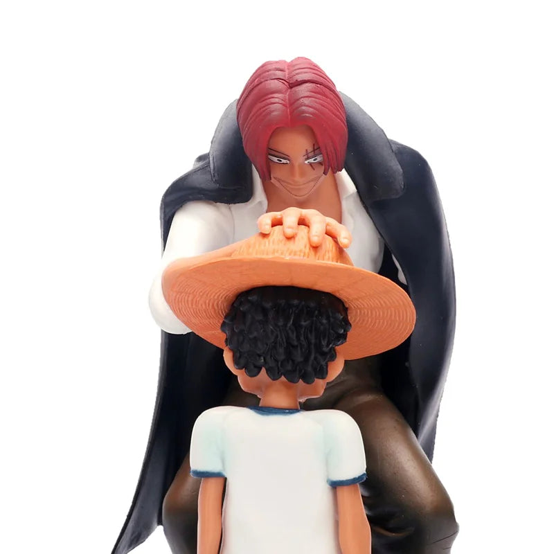 17Cm Anime Figure One Piece Luffy Four Emperors Shanks Straw Hat Luffy