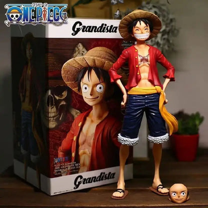 Hot 28cm  One Piece Anime Figure Confident Smiley Luffy Three Form