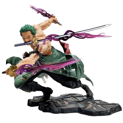 Hot One Piece 10cm Anime Figure GK Roronoa Zoro Three-blade Sa-maximum