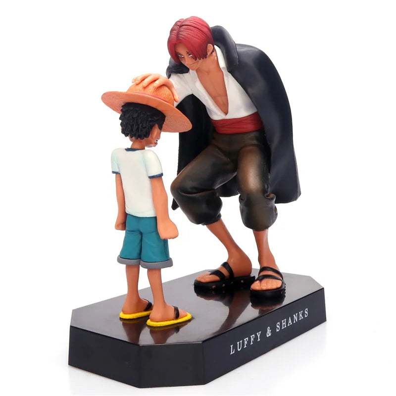 17Cm Anime Figure One Piece Luffy Four Emperors Shanks Straw Hat Luffy