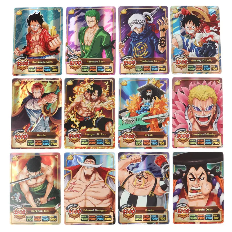 50Pcs One Piece Card English Version Holographic SSR Collection Cards