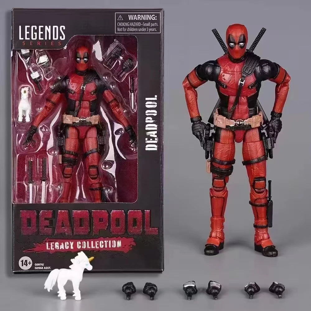 X-men Deadpool with Unicorn Wolverine Articulated PVC Figure