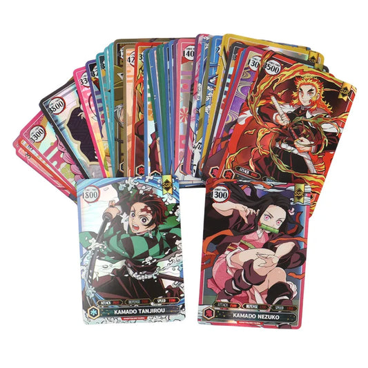 50PCS Demon Slayer Cards English Version SSR Card Ultra Rare Card