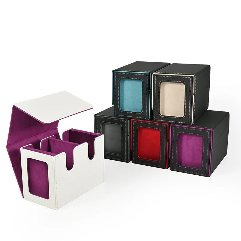 Deck Box with 2 Commander Display, Double Deck Box for 140+ Single