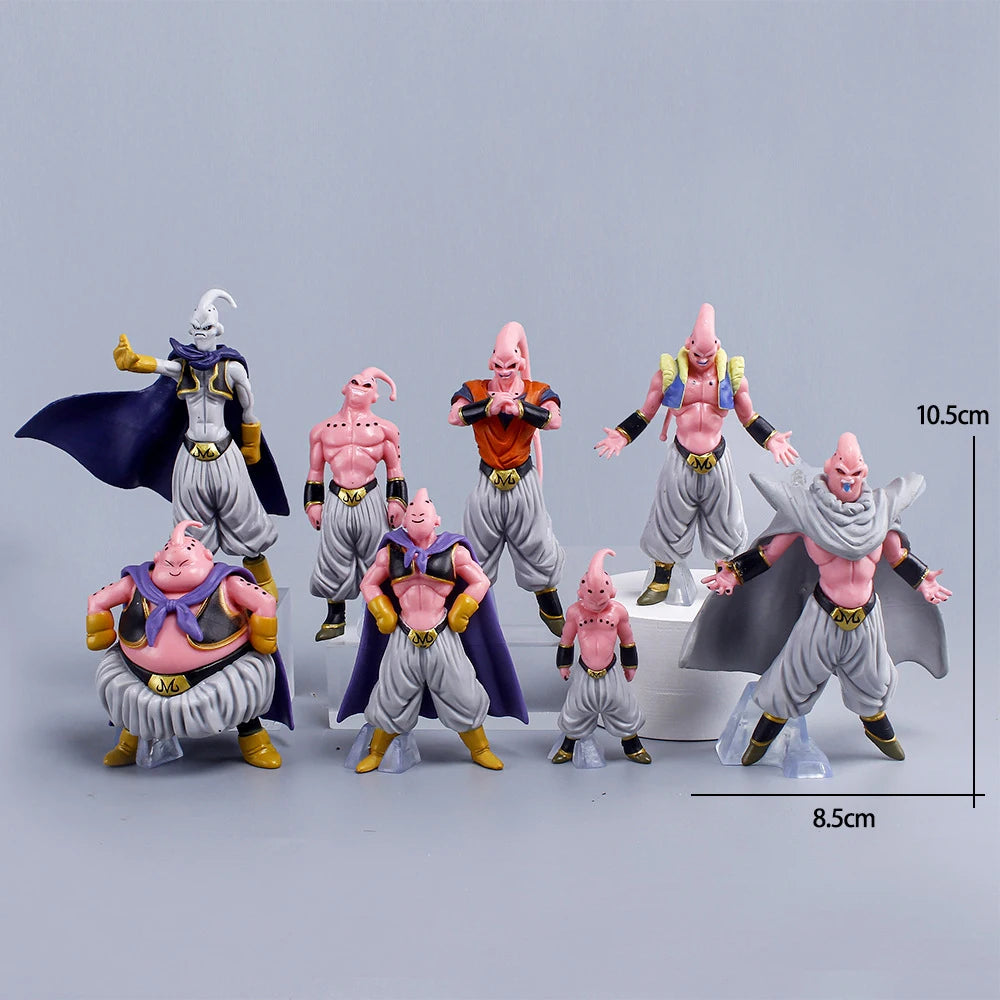 Hot 8pcs/Set  Dragon Ball Z Anime Figure Majin Buu  Fat Buu PVC Action
