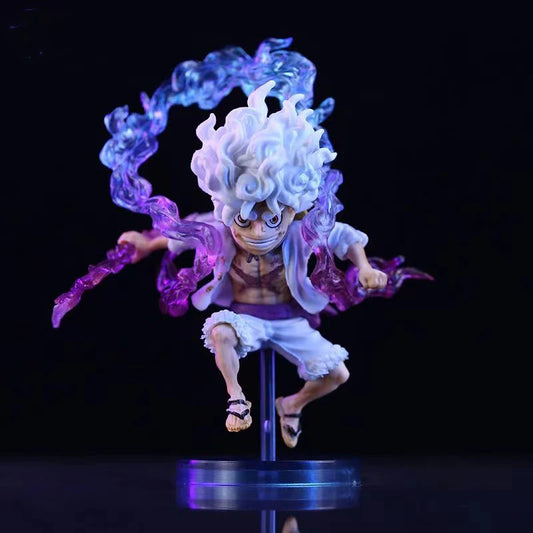 Bandai 10cm Mini One Piece Luffy Gear 5 Action Figure Sun God Nika