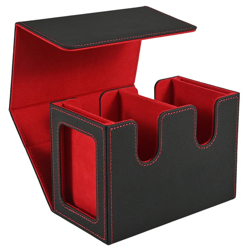 Deck Box with 2 Commander Display, Double Deck Box for 140+ Single