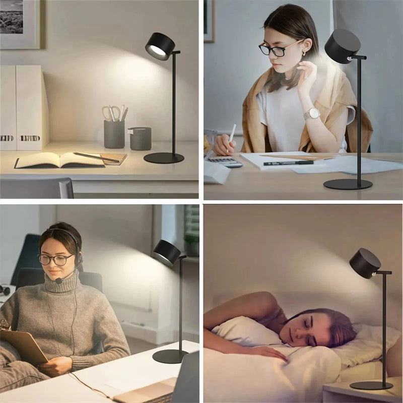 Magnetic Touchable LED USB Rechargeable Table Lamp 360 Rotate Cordless