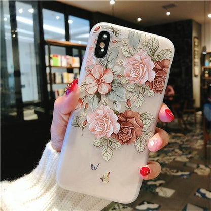 Roses and Cherry Blossom iPhone Case
