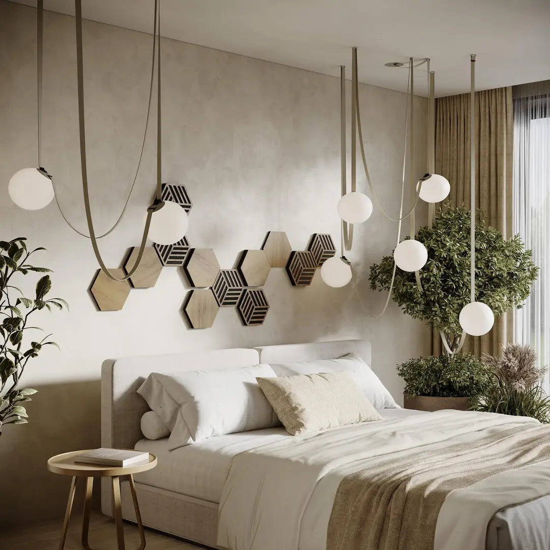 12 Pack – Acoustic Hexagon Wood Panels | 3D Wall Decor