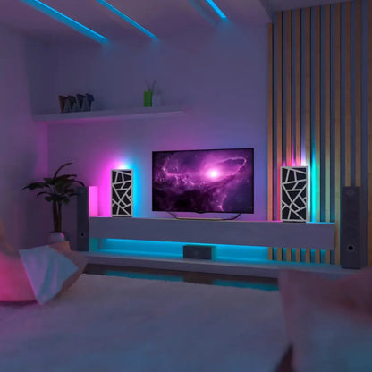 2-Pack SKYROSS-mini Panels w/ RGB Lamp for Gaming Desk