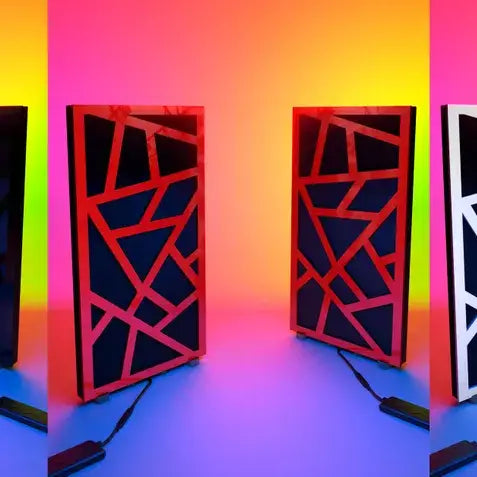 2-Pack SKYROSS-mini Panels w/ RGB Lamp for Gaming Desk