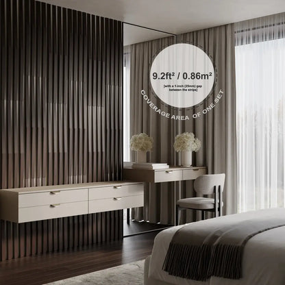 Acoustic Slat Wood Wall Panels «Loza-3» | 1.2" Width | Decor